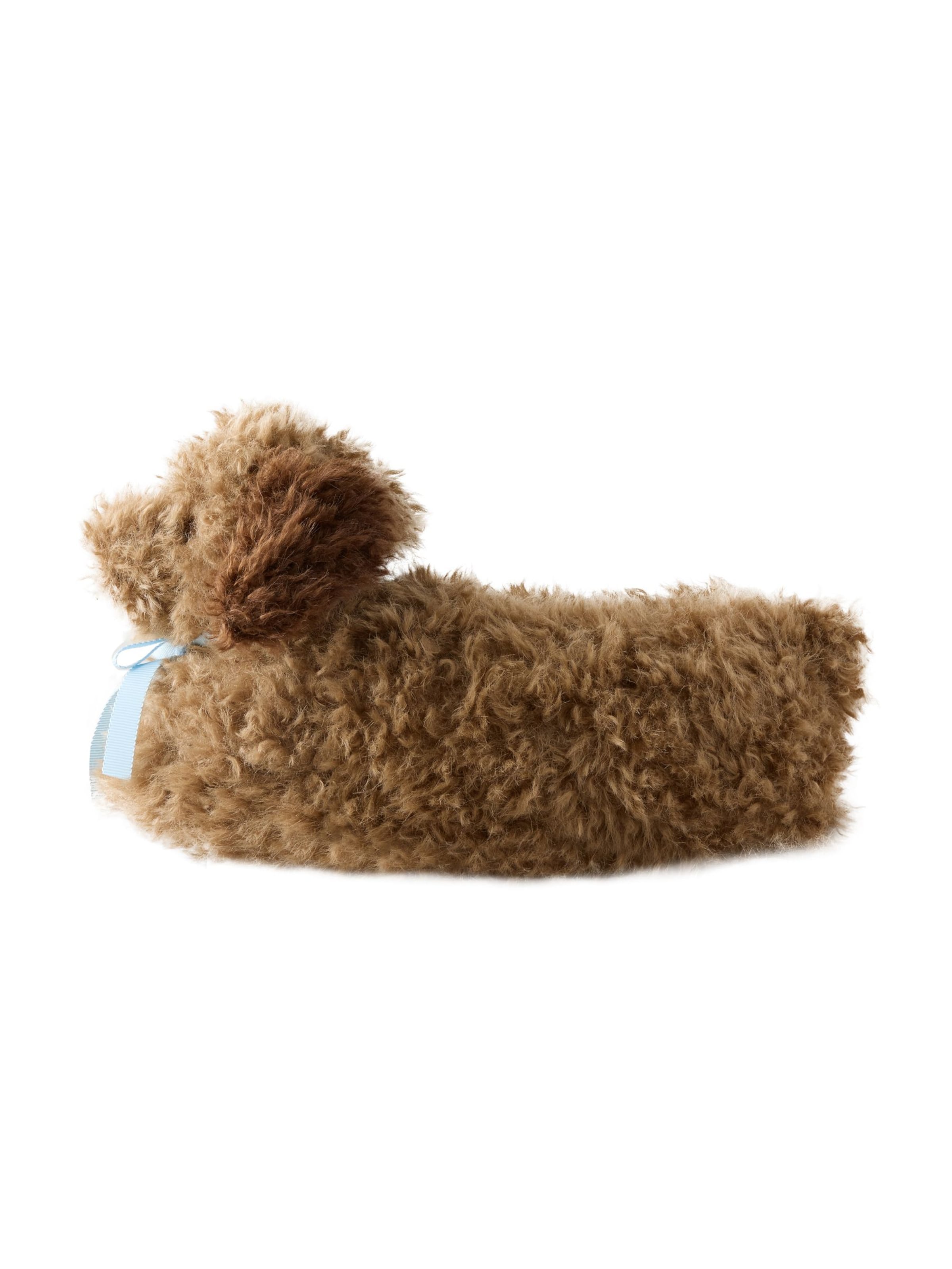 Next - Pantufa 'Dackel' em castanho: frente