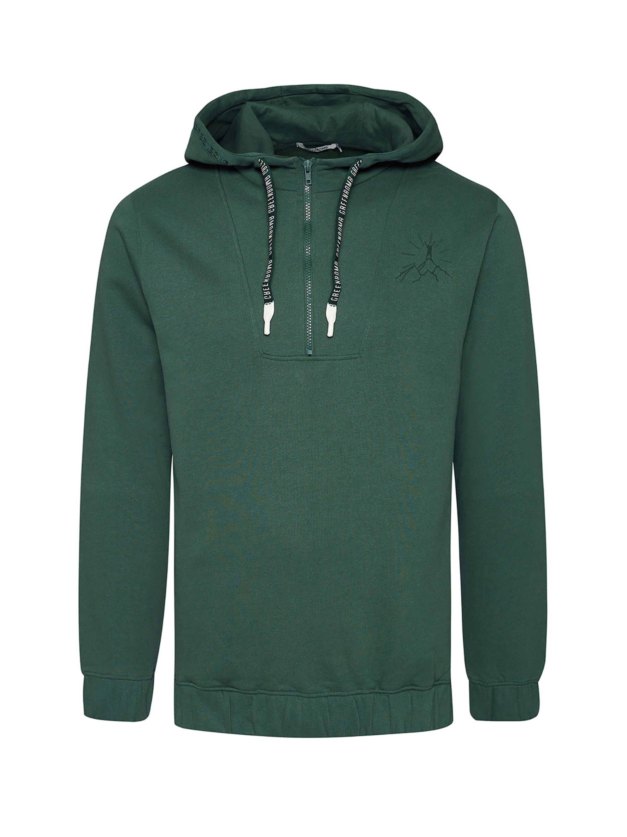 Felpa 'Nature Mountain Sun' di GREENBOMB in verde: frontale