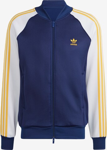 ADIDAS ORIGINALS Zip-Up Hoodie 'Adicolor Classics+ Sst' in Blue: front