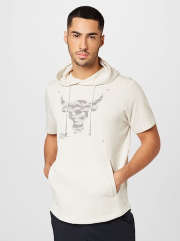 UNDER ARMOUR - Camiseta deportiva en blanco: frente