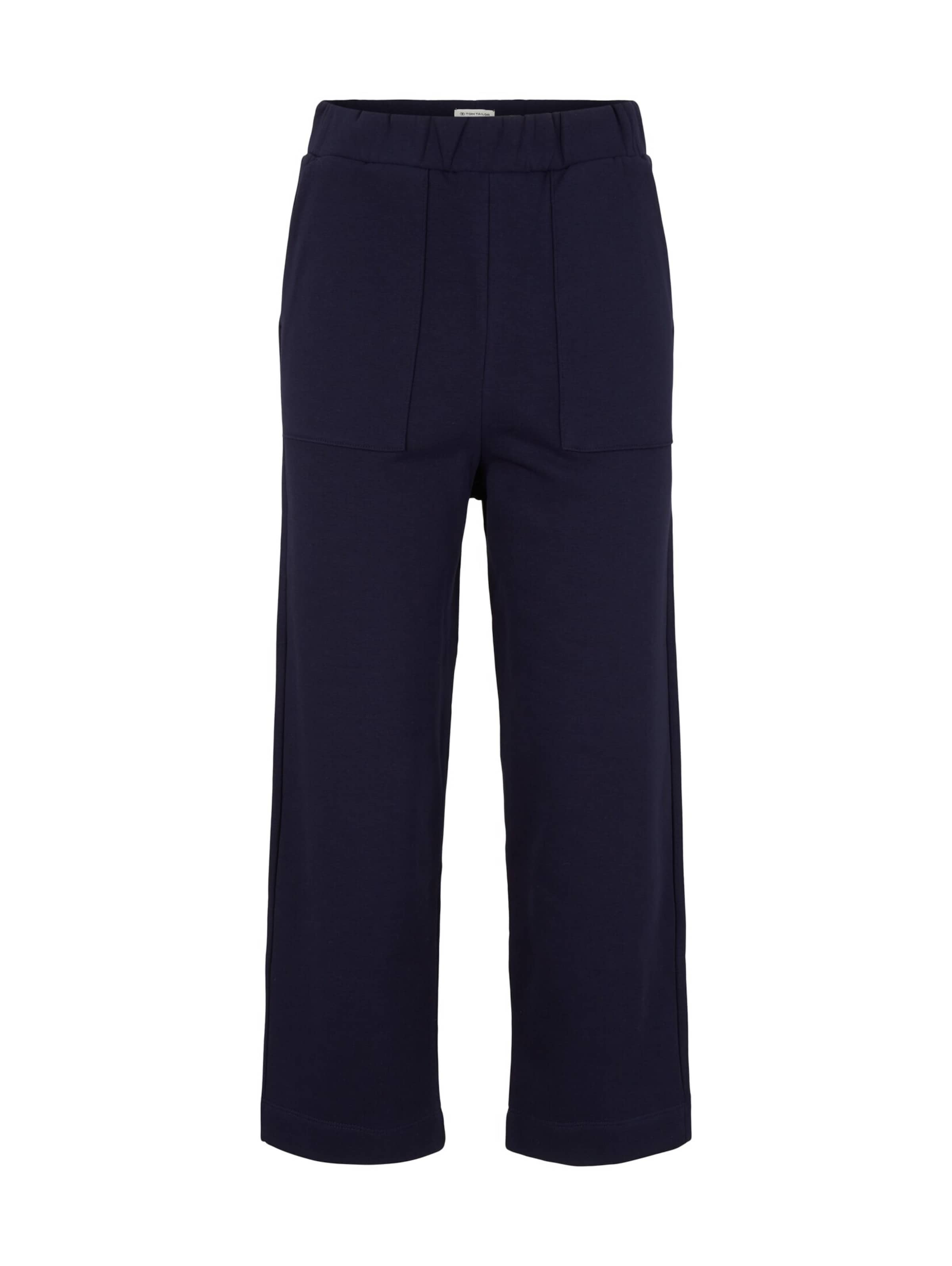 TOM TAILOR Loosefit Nadrág - fekete: elől