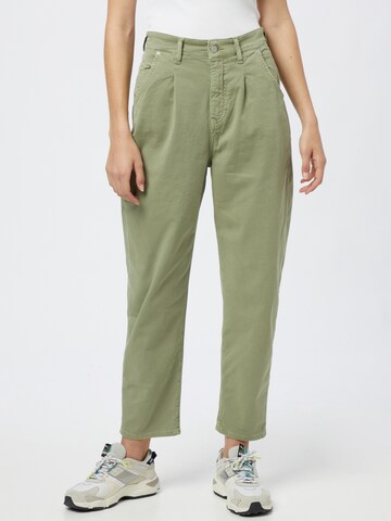 Mavi Loose fit Pleat-Front Pants ' LAURA ' in Green: front