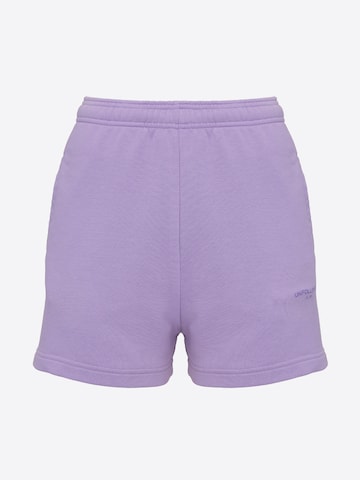 UNFOLLOWED x ABOUT YOU Regular Pants 'Chill' in Purple: front