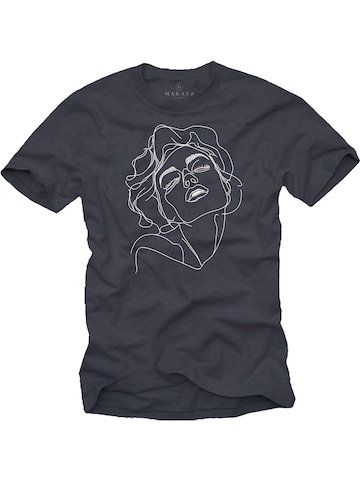 MAKAYA Shirt 'Norma' in Grey: front