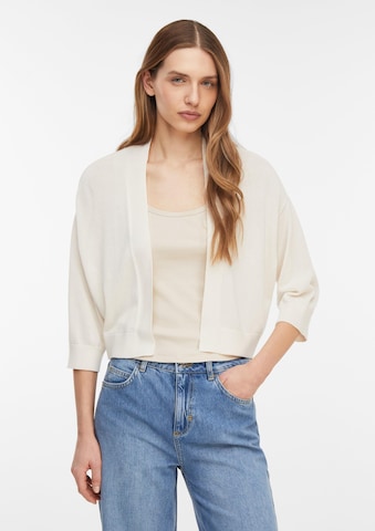 COMMA Knit cardigan in White: front