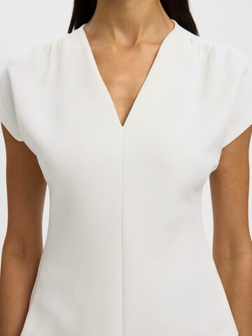 SELECTED Тениска 'SLFTENNY' в бяло