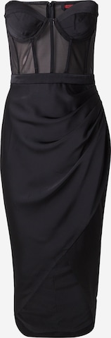 Rochie de cocktail de la Misspap pe negru: față