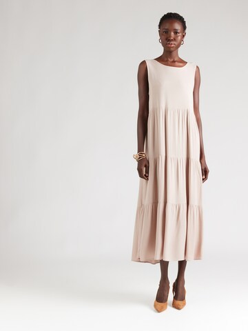 Sublevel Dress in Beige: front