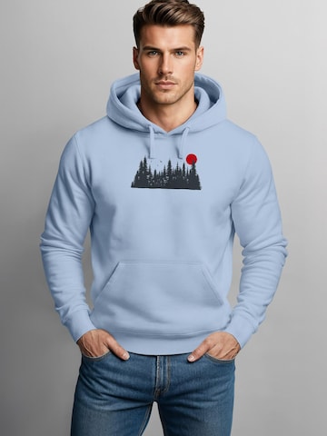 Neverless Sweatshirt 'Waldkette' in Blau