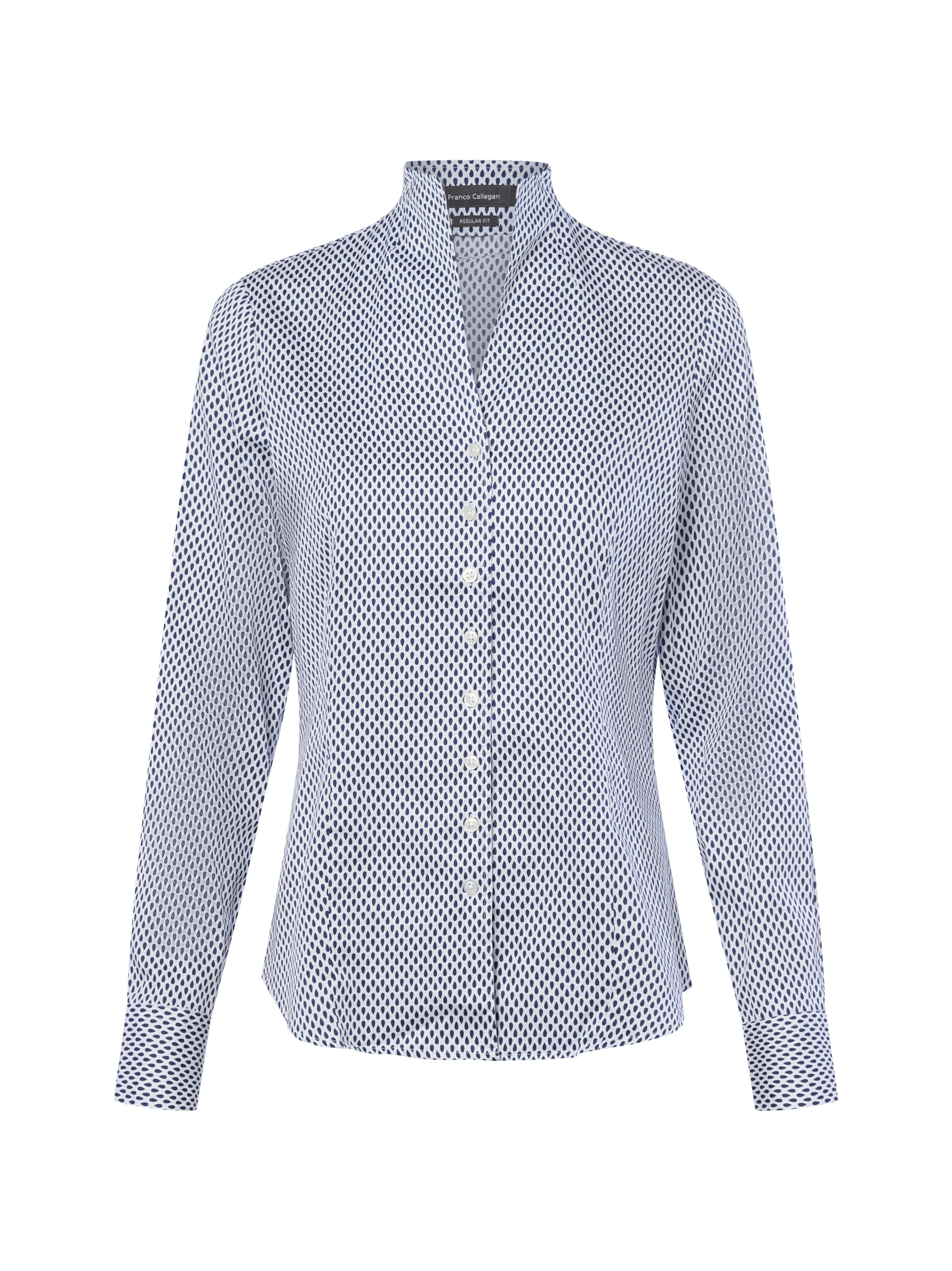 Franco Callegari Bluse in Blau: Vorderseite