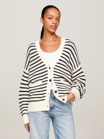 Cardigan TOMMY HILFIGER en beige : devant