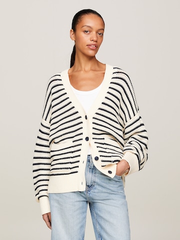 Cardigan TOMMY HILFIGER en beige : devant