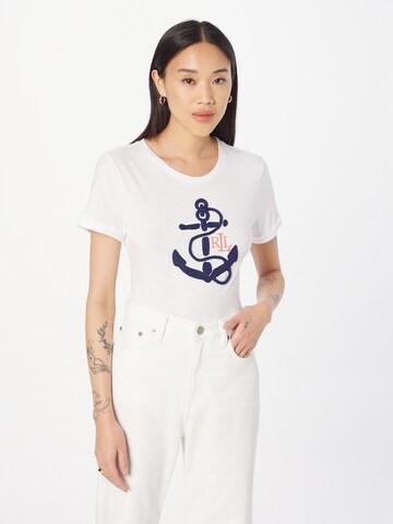 T-shirt 'HAILLY' Lauren Ralph Lauren en blanc : devant