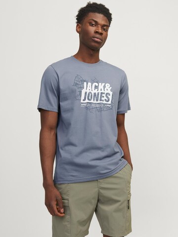 T-Shirt 'JCOMap Summer' JACK & JONES en gris : devant