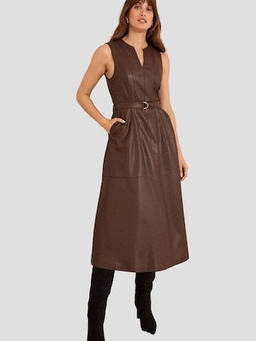 Robe love & roses en marron : devant