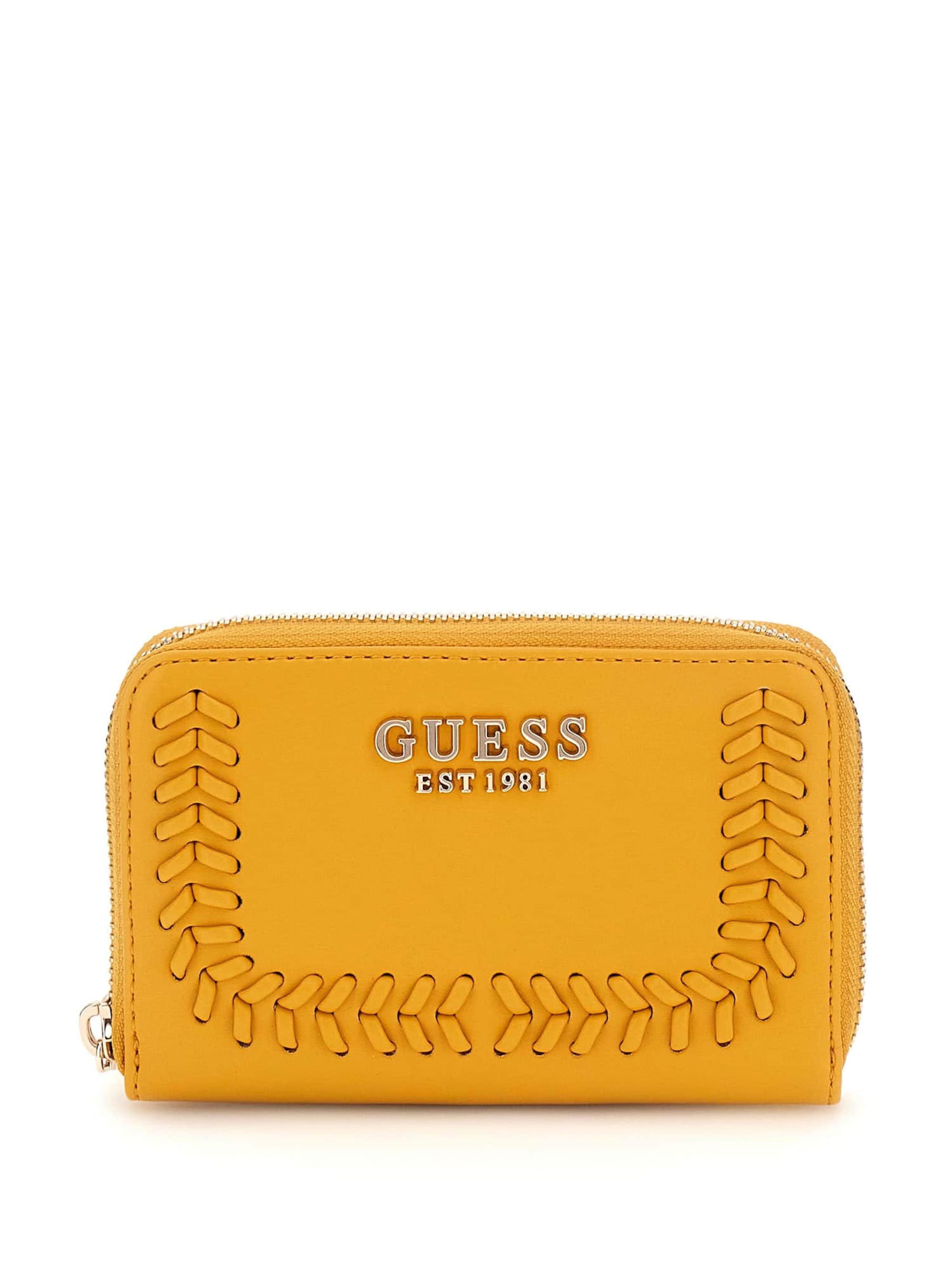 GUESS Wallet 'Tatum' in Yellow: front