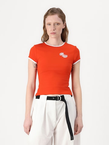 KARL LAGERFELD JEANS Póló - piros: elől