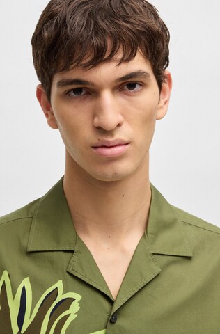 BOSS Comfort fit Button Up Shirt in Green