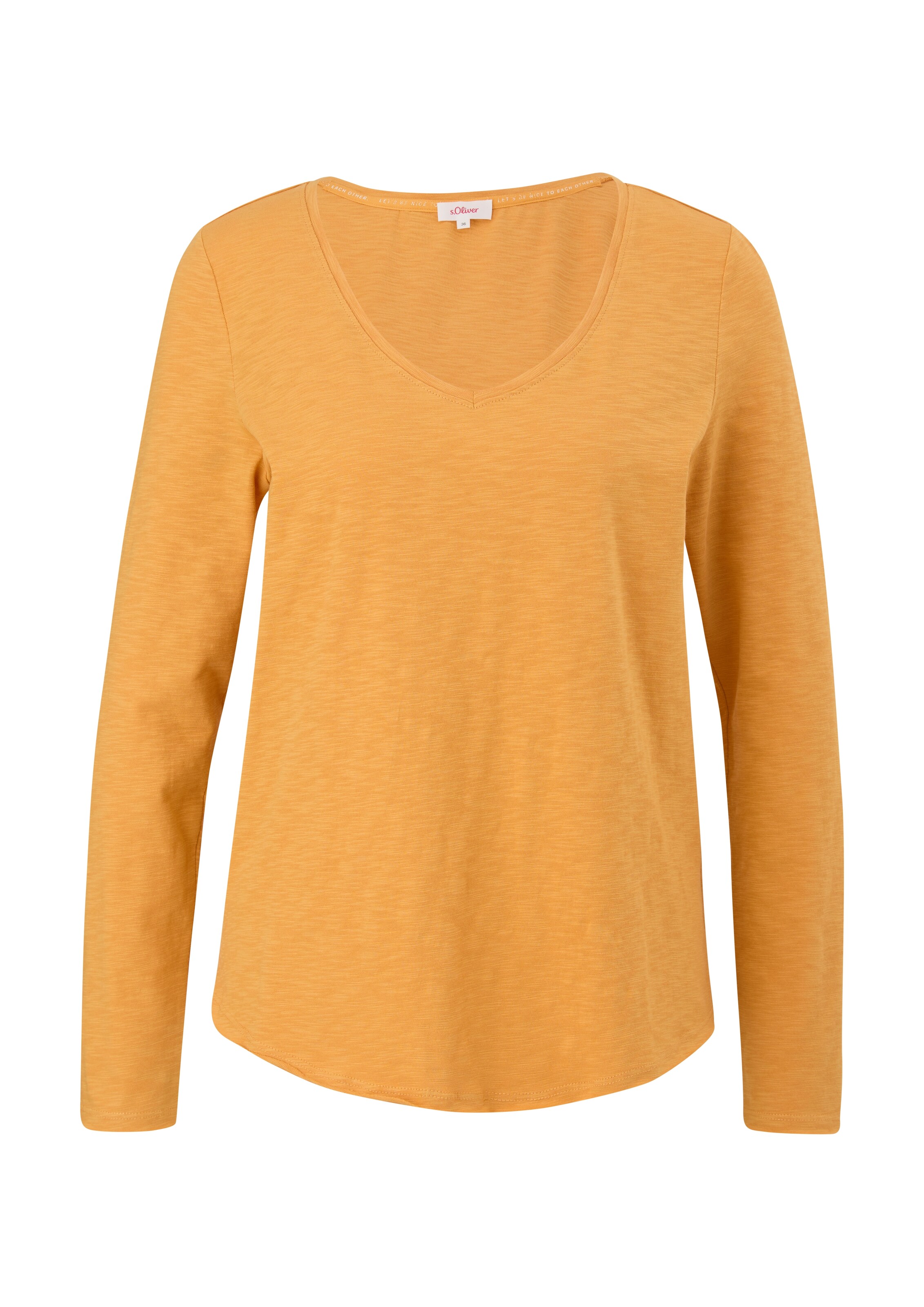 s.Oliver Shirt in Geel: voorkant