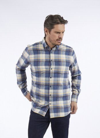 HECHTER PARIS Regular fit Button Up Shirt in Blue: front