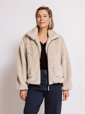Zhrill Fleece Jacket 'ZHAPRIL' in Beige