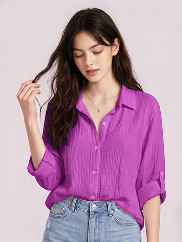 TorWeit Oversizeshirt 'Essential Cotton Shirt'‌‌‌ in Lila