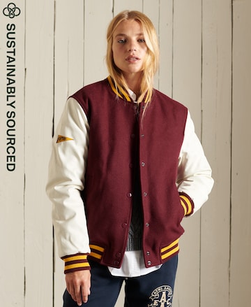 Superdry Tussenjas 'College Varsity' in Rood: voorkant