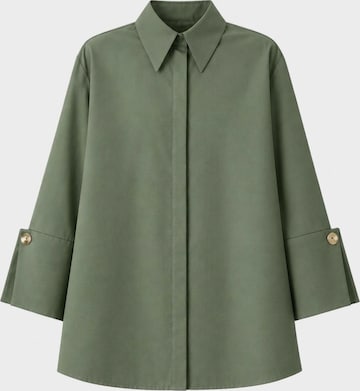 Touché Privé - Camiseta 'Poplin Shirt With Wide Cuff' en verde: frente