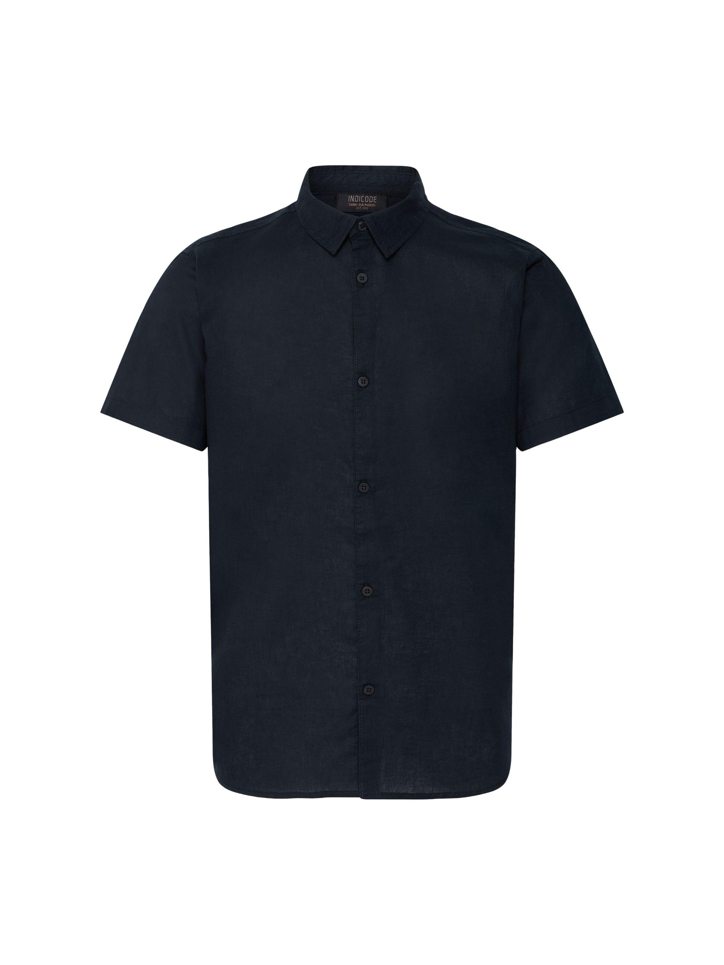 INDICODE JEANS Button Up Shirt ' IDMonk ' in Black: front