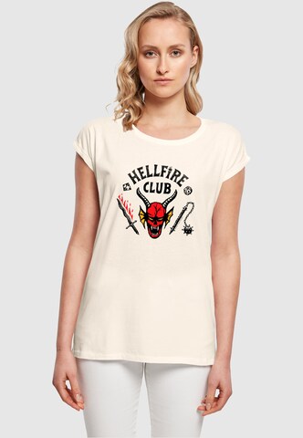 Maglietta 'Stranger Things - Hellfire Club' di ABSOLUTE CULT in beige: frontale