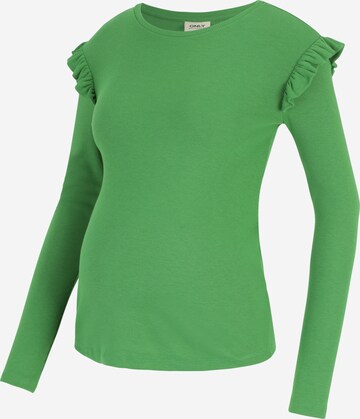 Only Maternity Shirt 'FAITH' in Green: front