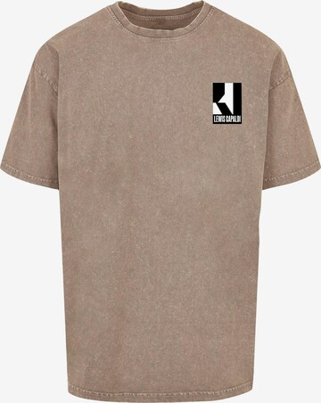 Merchcode Shirt 'Lewis Capaldi - Tour' in Beige: voorkant