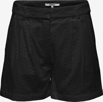 ONLY Loosefit Kalhoty se sklady v pase 'Juni' – černá: přední strana