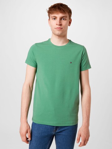 TOMMY HILFIGER Slim fit Μπλουζάκι σε πράσινο: μπροστά