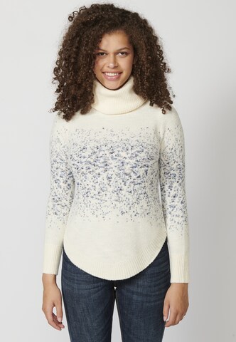 KOROSHI Sweter w kolorze biały: przód