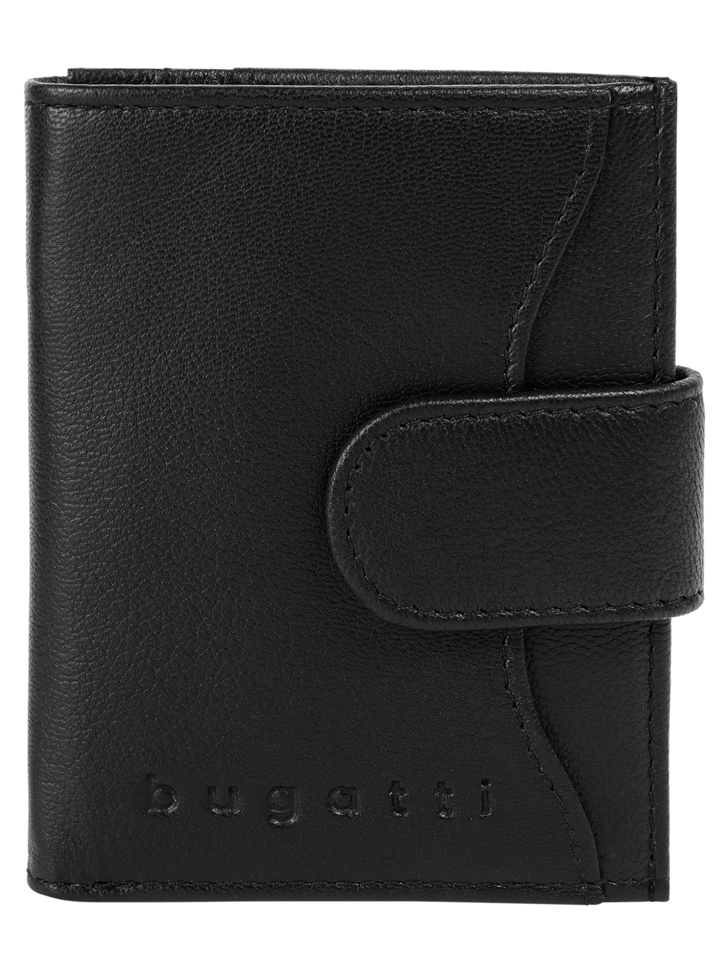 bugatti Portemonnaie 'SMART DELUXE'‌‌‌‌‌‌‌ in Schwarz: Vorderseite