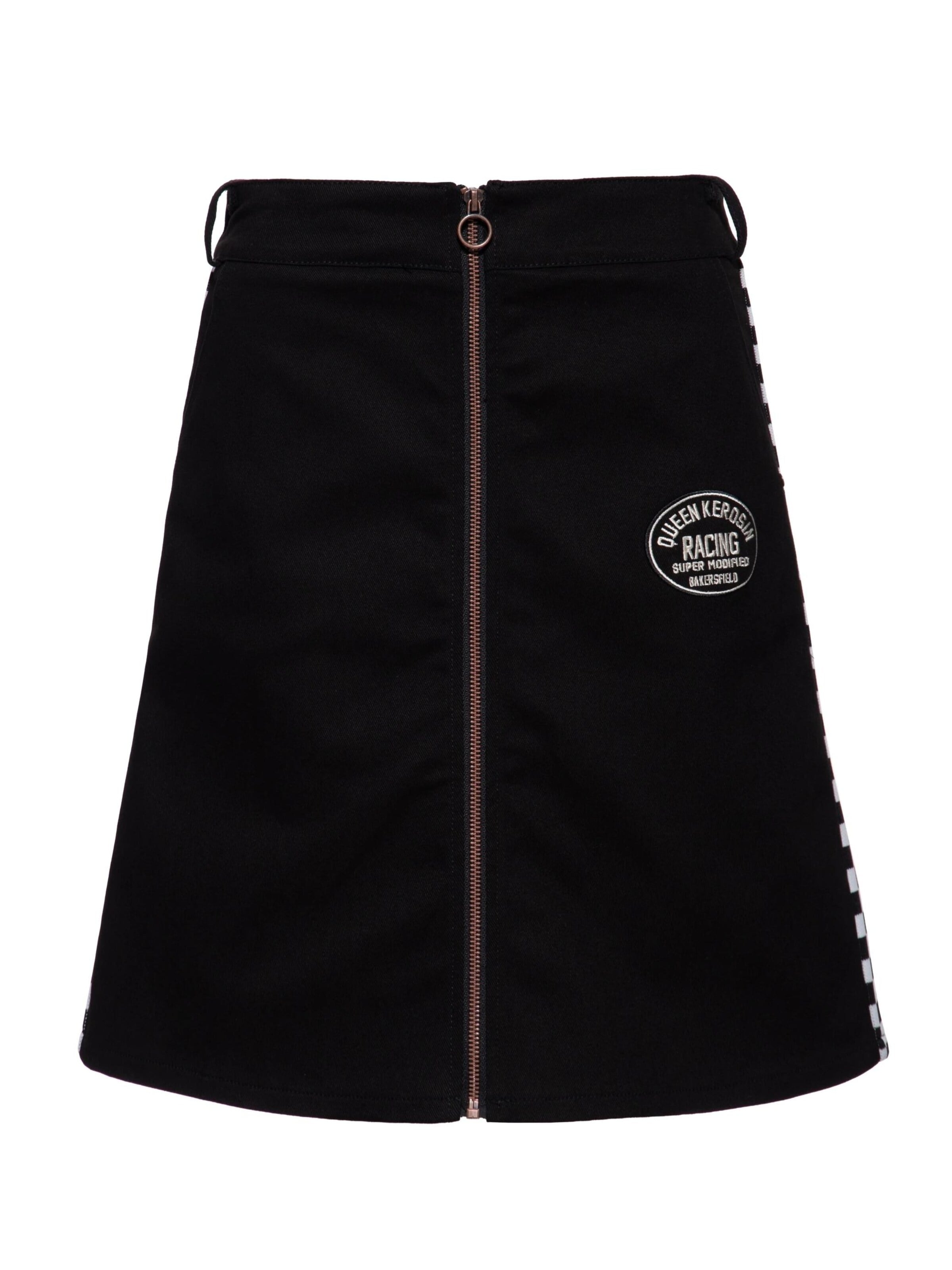 Queen Kerosin Skirt 'Super Modified' in Black: front