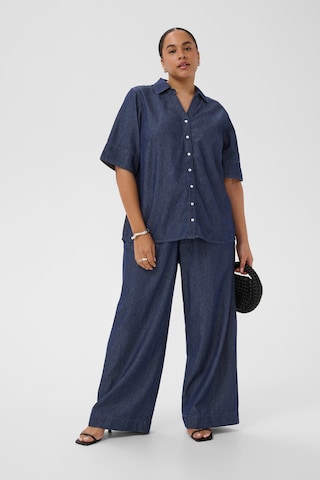 KAFFE CURVE Bluse 'KCJada' in Blau