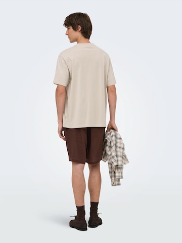 Only & Sons - Regular Calças 'ONSLaurence' em castanho