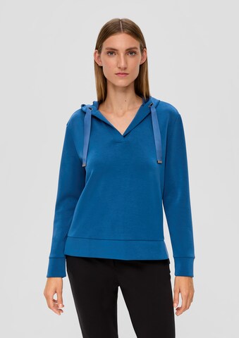 Sweat-shirt s.Oliver BLACK LABEL en bleu : devant