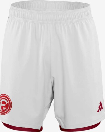 ADIDAS PERFORMANCE Workout Pants in White: front