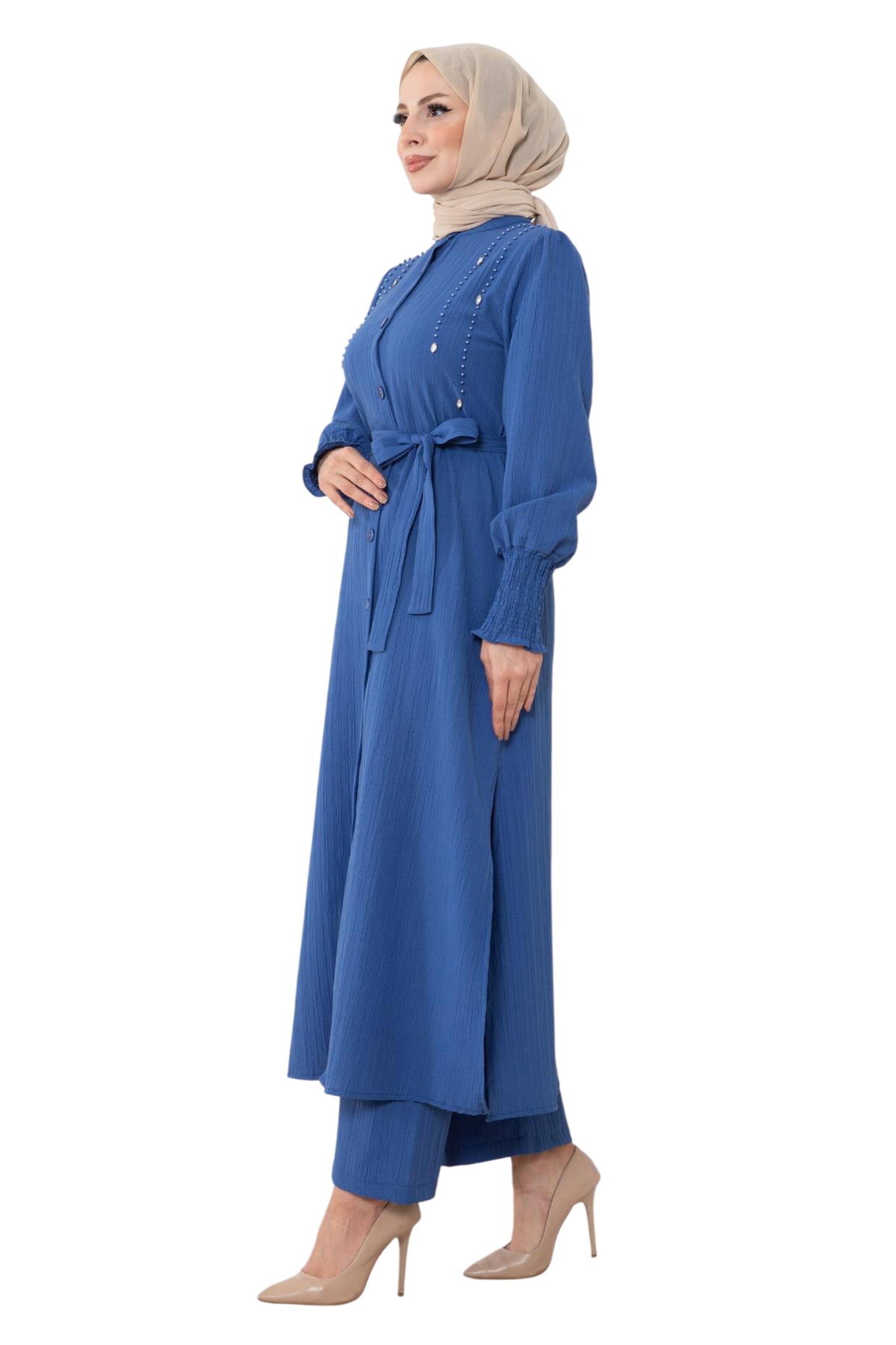 Pantalons de tailleur MODAMIHRAM en bleu