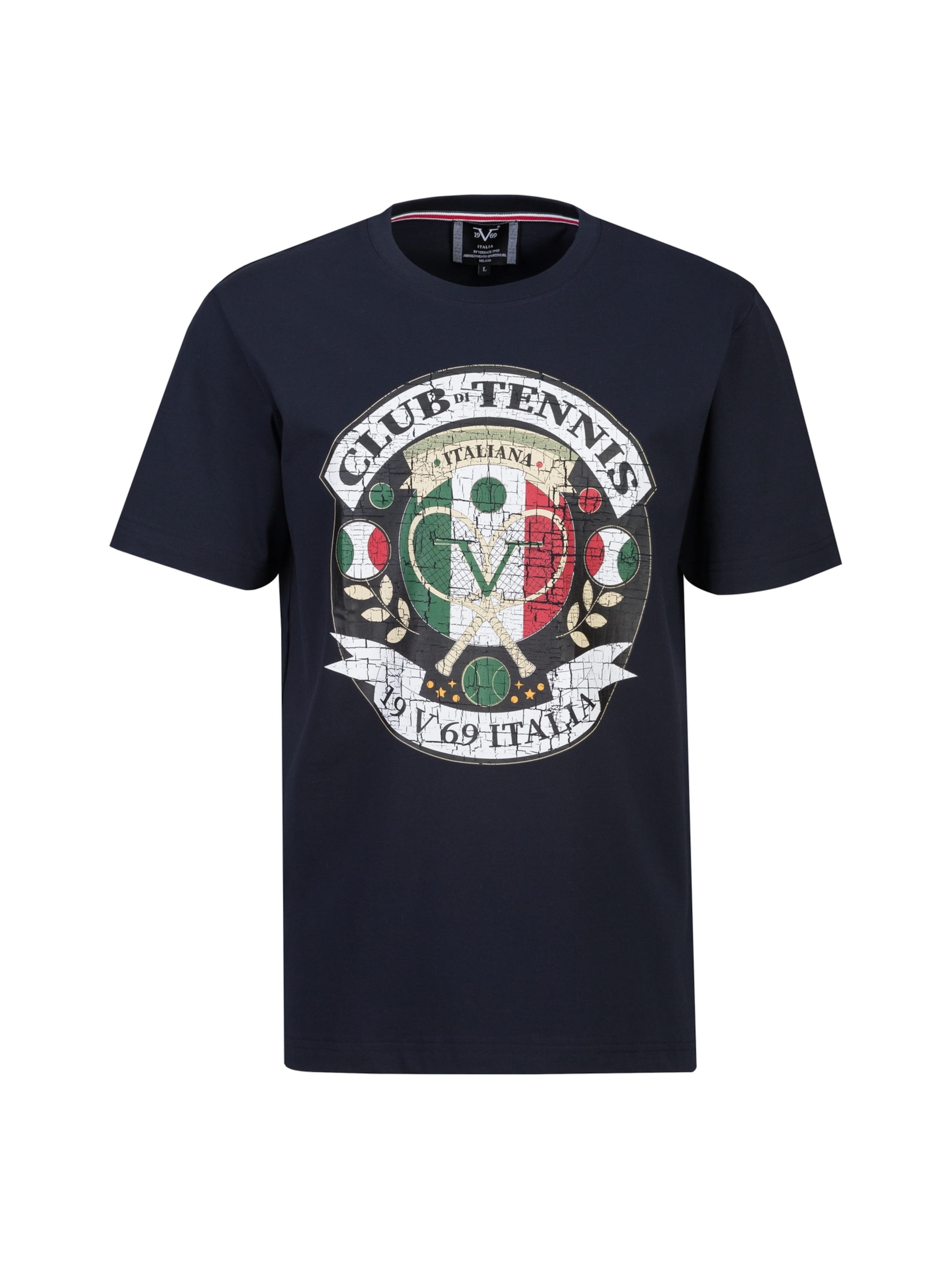 19V69 ITALIA Shirt 'Rafael Big Tennis' in Blue: front