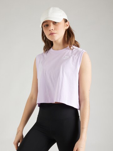 Nike Sportswear Topp 'CLUB' i lila: framsida