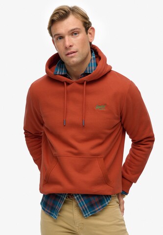 Sweat-shirt 'Essential' Superdry en marron : devant