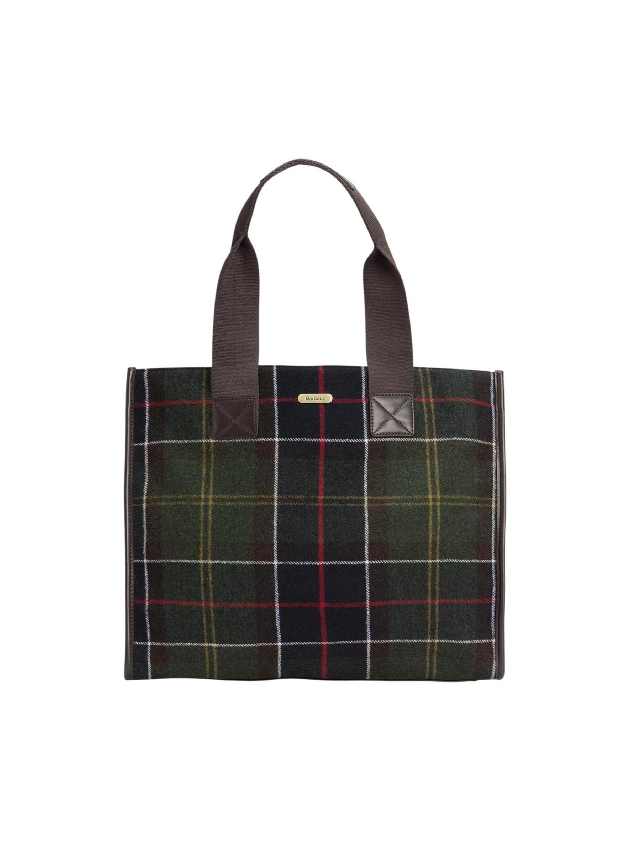 Barbour - Bolso de hombro 'TURNBERRY TARTAN TOTE LBA0424' en marrón: frente