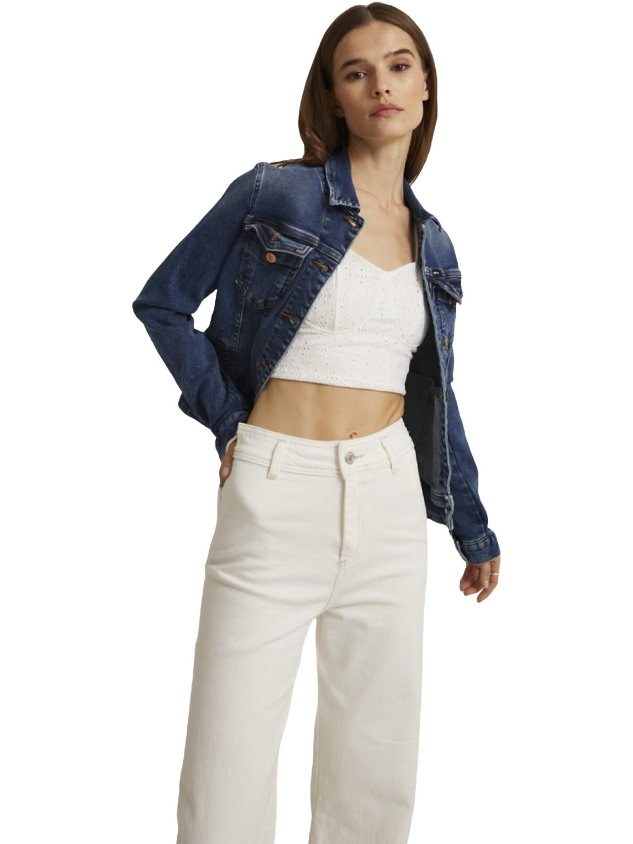 LTB Jeans - Top 'LTB Jeans Damen-Ripptanktop' en blanco