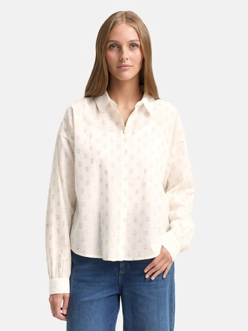 TOM TAILOR DENIM Blouse in White: front