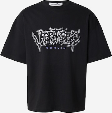 melns Vertere Berlin T-Krekls 'ECHO': no priekšpuses
