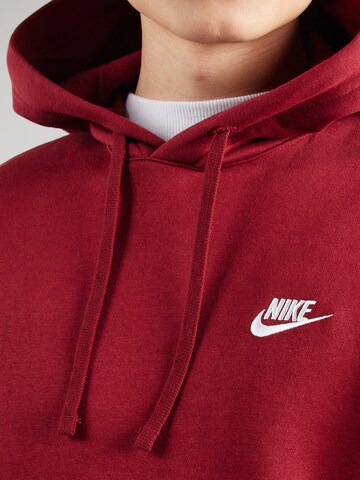 Nike Sportswear Regular Fit Sweatshirt 'Club Fleece' i rød